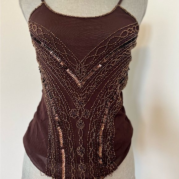 Tags On. Y2K Beaded Cami With Adjustable Straps. - Picture 2 of 4